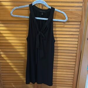 Cool, black slinky sleeveless top